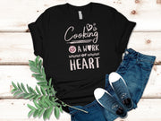 Buy Cooking is a Work of Art Crewneck T-Shirt - Chef Gift | Gift Solutions