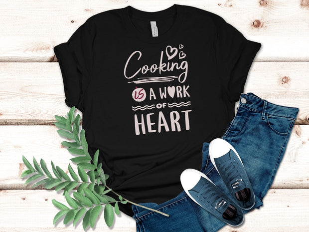 Buy Cooking is a Work of Art Crewneck T-Shirt - Chef Gift | Gift Solutions