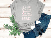 Buy Baking Heart Unisex Crewneck T-Shirt | Perfect Christmas Gift