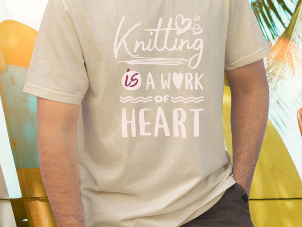 Knitting is a work of Art unisex Crewneck tshirt gift for Grandma, Women's  cute Knitting T shirt  gift for Christmas Knitting