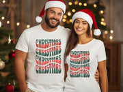 Buy Christmas Trendy Repeating Text Unisex T-Shirt - Gift Solutions