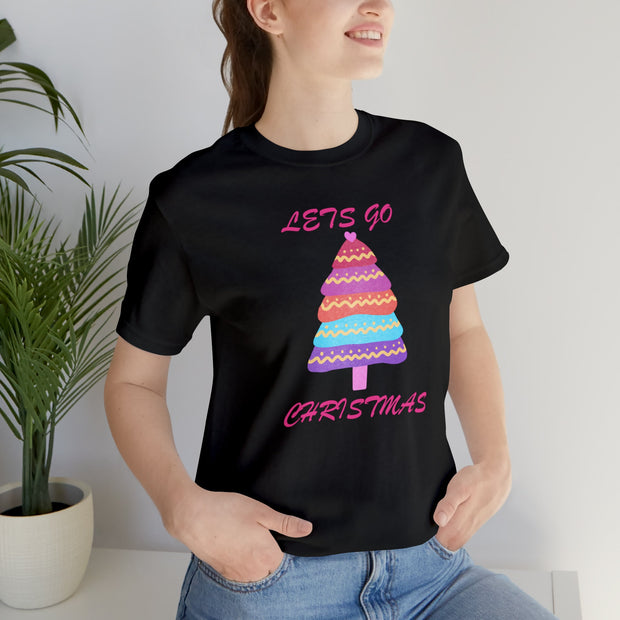 Buy Cute Pastel Tree Lets Go Christmas Women's Tshirt