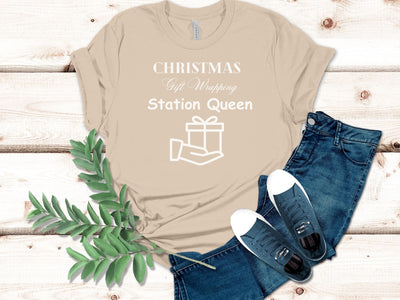 Buy Christmas Wrapping Queen T-Shirt - Cute Holiday Crewneck