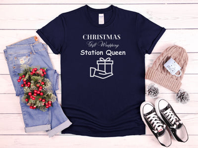 Buy Christmas Wrapping Queen T-Shirt - Cute Holiday Crewneck