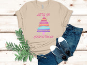 Buy Cute Pastel Tree Lets Go Christmas Women's Tshirt