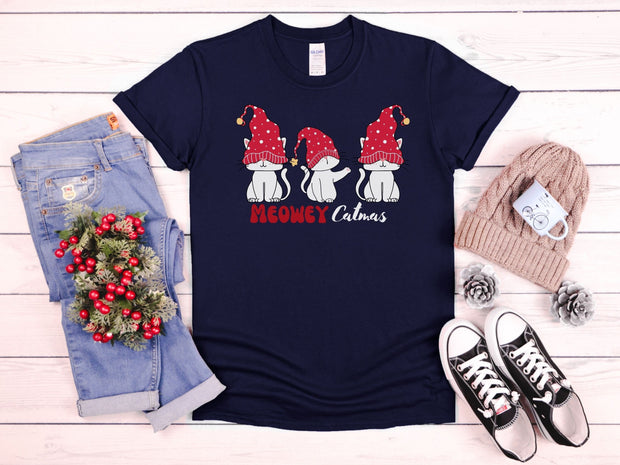 Buy Christmas Cute Cats T-Shirt | Meowey Catmas Women's Tee