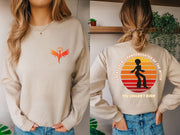 Retro Sunset Dancer Silhouette Women's Sweatshirt gift for Sister, Great Great Granddaughter of the Witch you Could Burn Funny Halloween