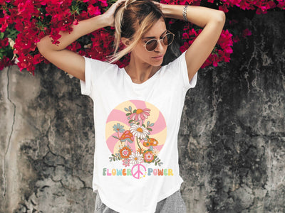 Buy Cute Flower Power Pastel T-shirt for Mum | Gift Solutions