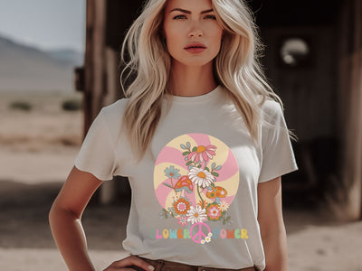 Cute Flower Power Pastel tshirt, Pastel Cottage Core t shirt Gift for Mum