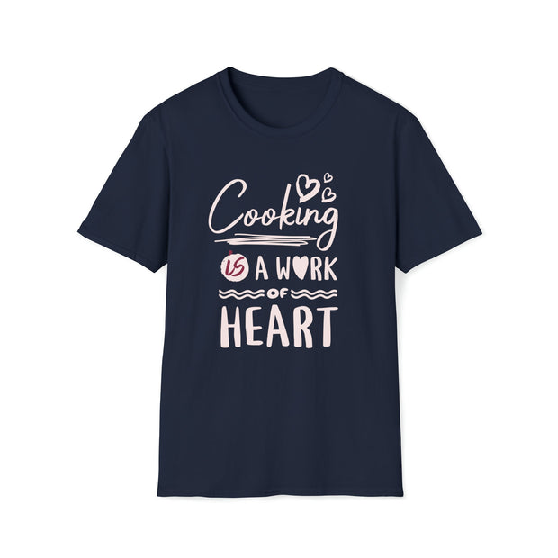 Cooking is a work of Art unisex Crewneck tshirt cookery gift, Chef and catering staff uniform