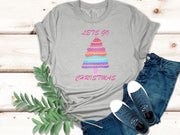 Buy Cute Pastel Tree Lets Go Christmas Women's Tshirt