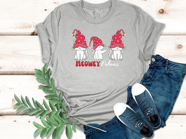 Buy Christmas Cute Cats T-Shirt | Meowey Catmas Women's Tee