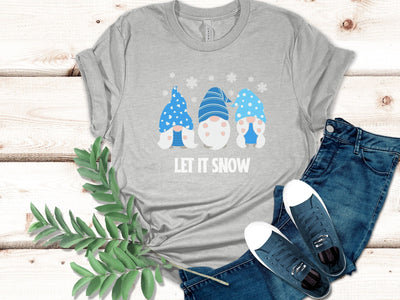 Gonk Let It Snow Christmas tshirt, Cute Gonk t shirt Gift for Her, Let It Snow Cute Christmas Saying, Christmas Slogan t shir