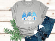 Gonk Let It Snow Christmas tshirt, Cute Gonk t shirt Gift for Her, Let It Snow Cute Christmas Saying, Christmas Slogan t shirt