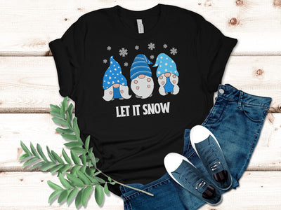 Gonk Let It Snow Christmas tshirt, Cute Gonk t shirt Gift for Her, Let It Snow Cute Christmas Saying, Christmas Slogan t shir