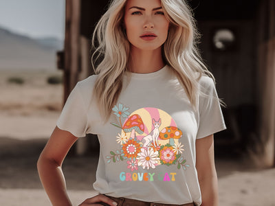 Buy Cute Cottage Core Flowers T-shirt for Cat Lovers | Gift Solutions