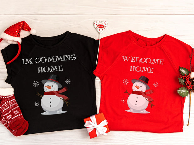 Buy Coming Home for Christmas Matching Couples T-Shirt - Gift Solutions