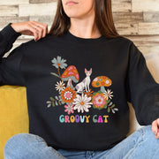 Buy Floral Retro Cat Sweatshirt - Perfect Gift for Her